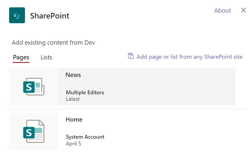 Add SharePoint Page