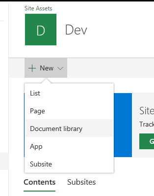 Create Document Library