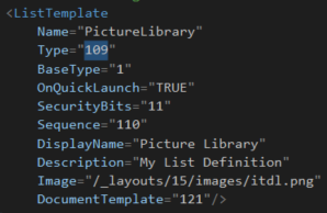 Update List Template Elements.xml
