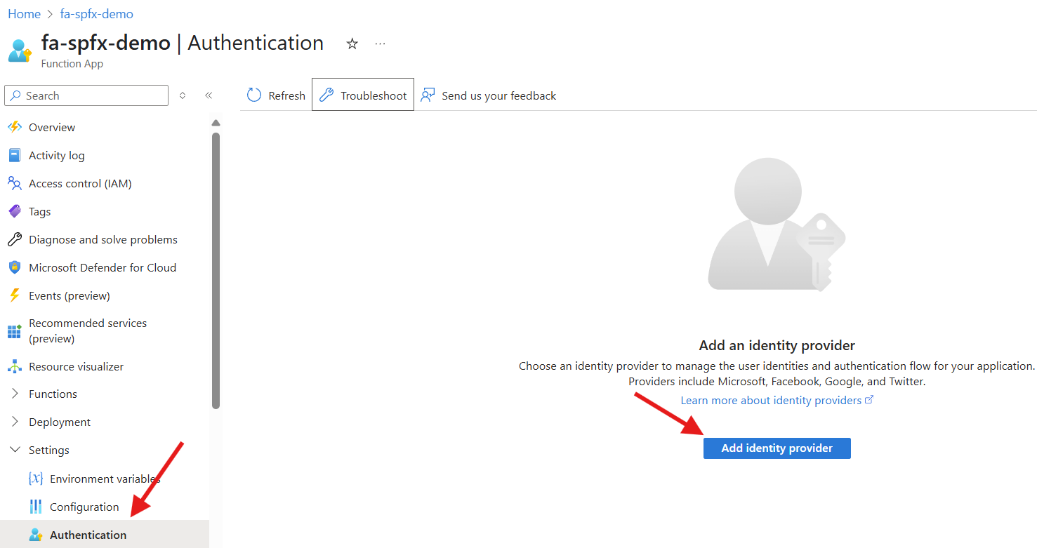 Add Identity Provider